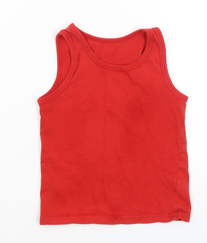 George Boys Red   Basic Tank Size 3-4 Years