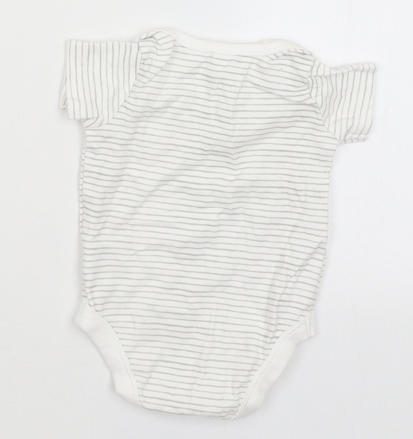 TU Baby White Striped  Romper One-Piece Size 0-3 Months