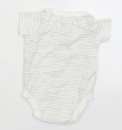 TU Baby White Striped  Romper One-Piece Size 0-3 Months