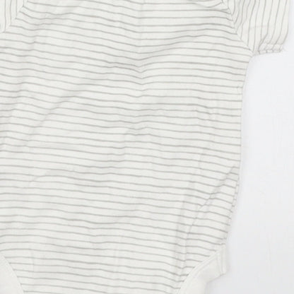 TU Baby White Striped  Romper One-Piece Size 0-3 Months