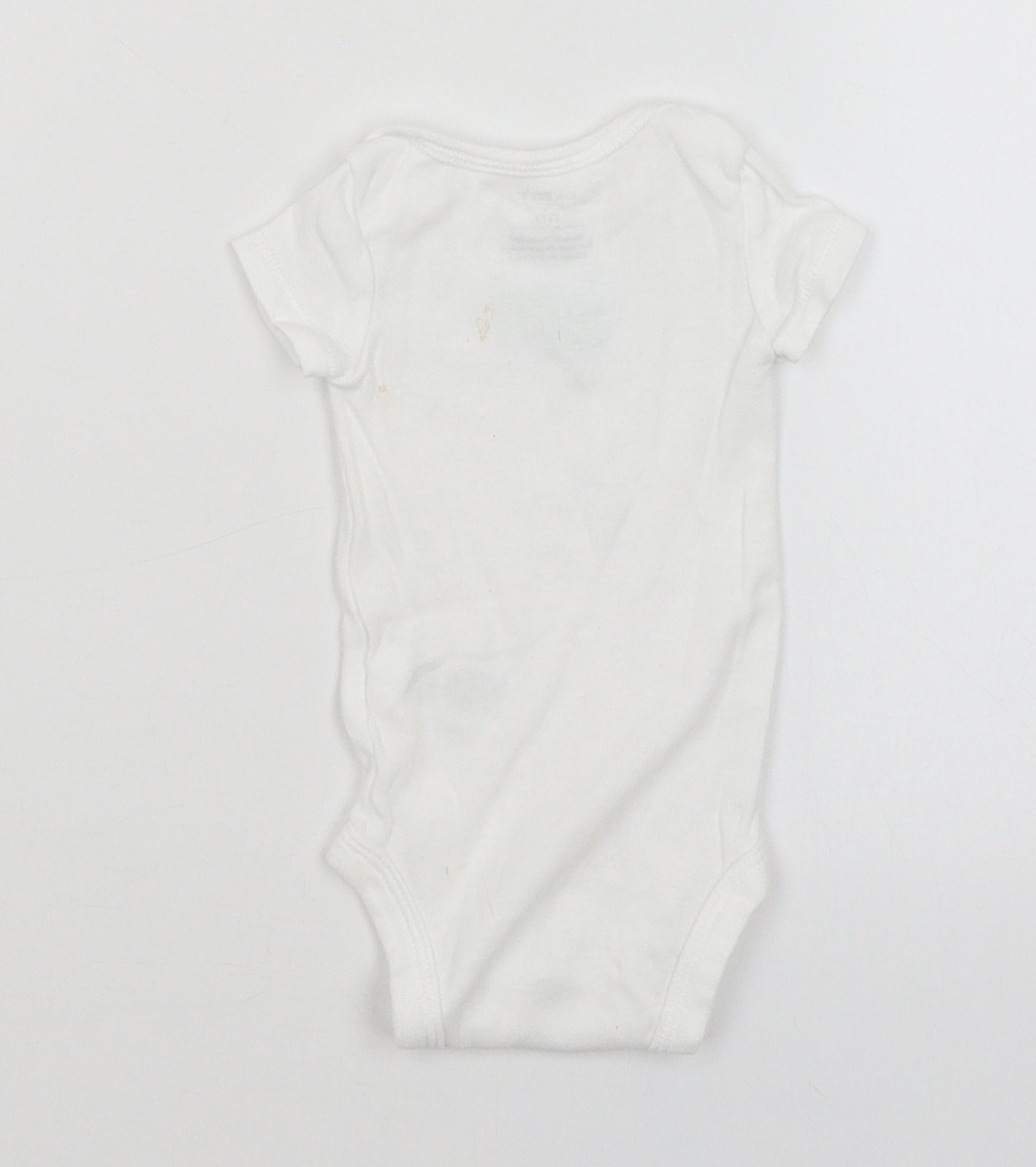 Carters Baby White   Romper One-Piece Size Newborn  - Happy