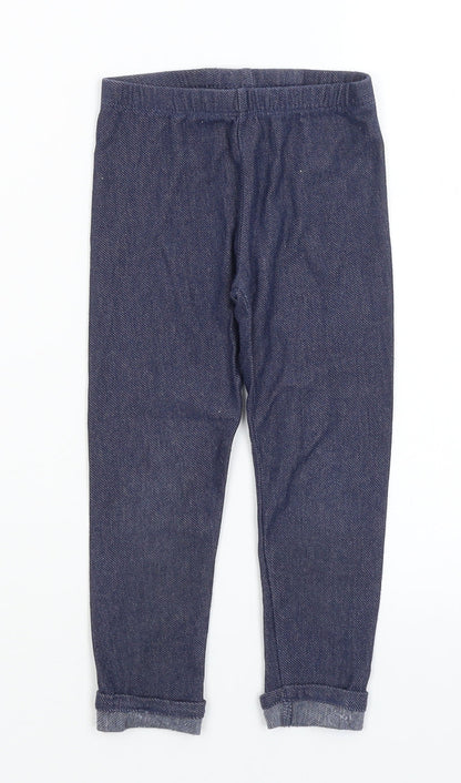Flapdoodles Girls Blue   Capri Trousers Size 3 Years