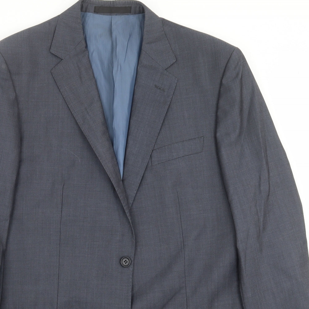 Mens UK Size 42 Marks and Spencer Regular Blue Suit Jacket