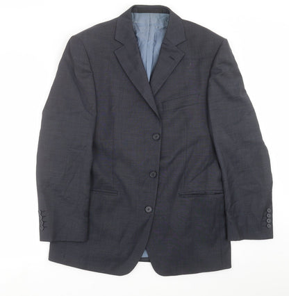 Mens UK Size 40 Marks and Spencer Regular Blue Suit Jacket