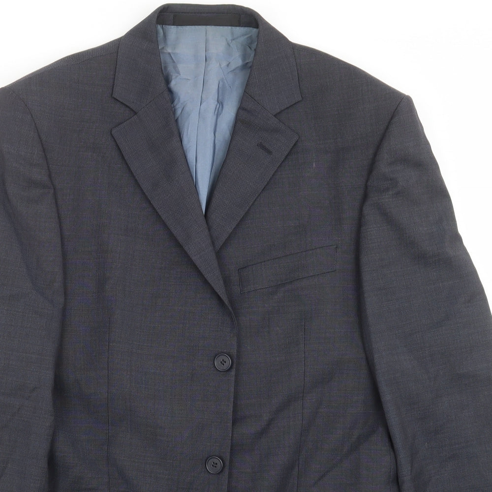 Mens UK Size 40 Marks and Spencer Regular Blue Suit Jacket