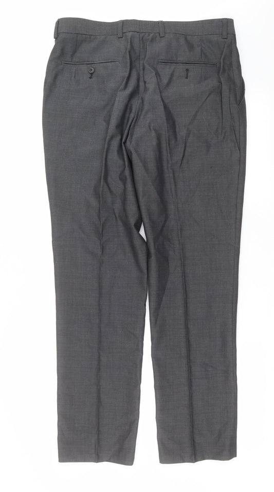 Womens UK Size 34 in NEXT Regular Fit  Grey Trousers