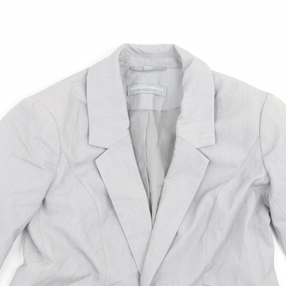 Dorothy Perkins Womens Grey   Jacket Blazer Size 4