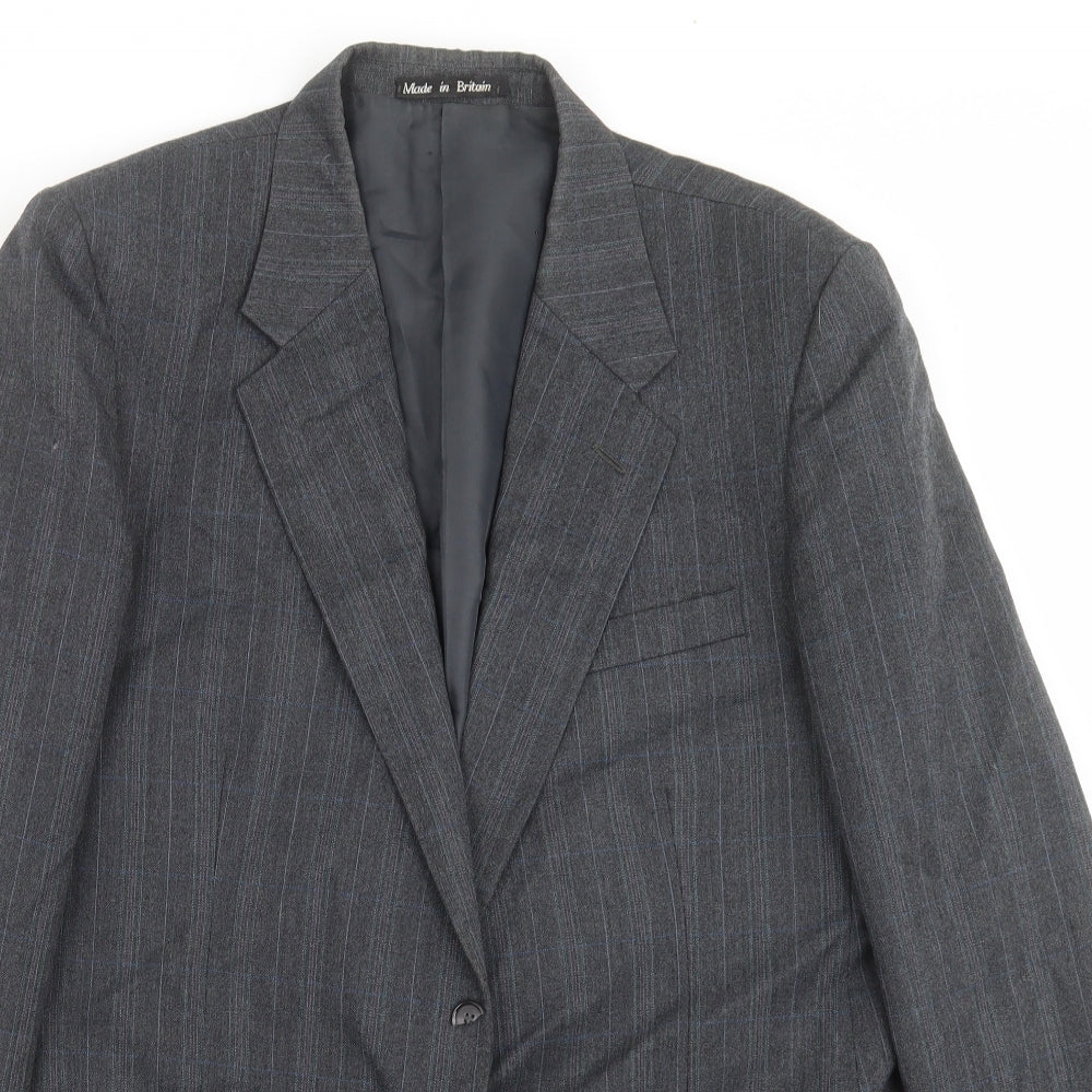 Mens UK Size 42 Dunn & Co Regular Grey Suit Jacket