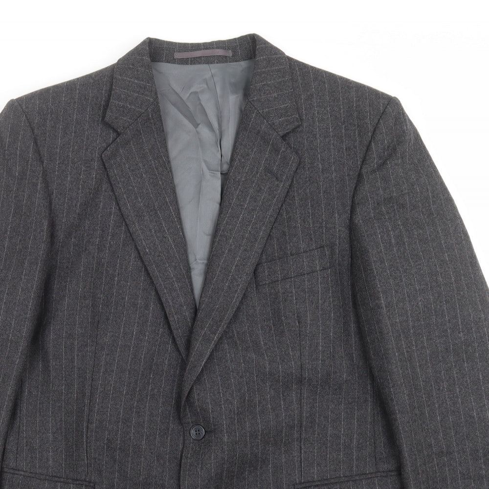 Mens UK Size 42 Burton Regular Grey Suit Jacket