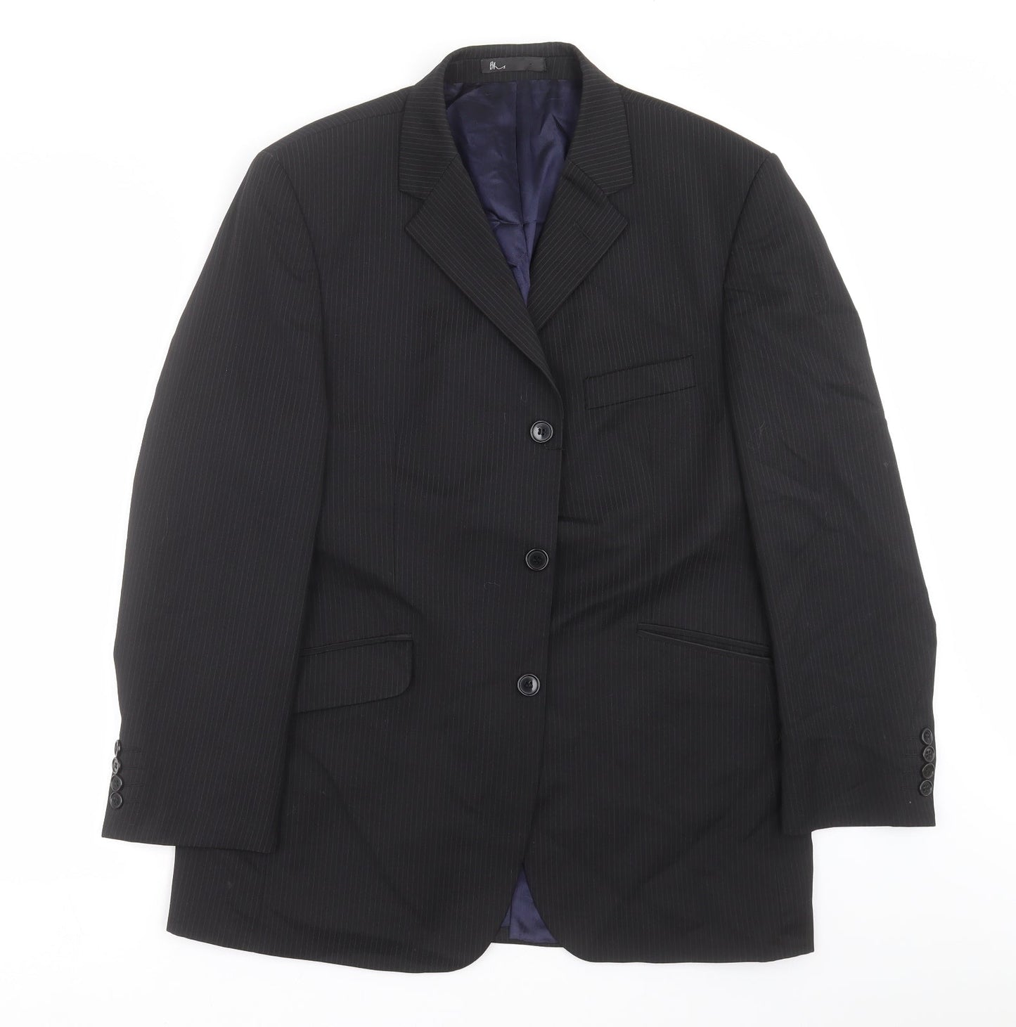 Mens UK Size 40 BHS Regular Black Suit Jacket