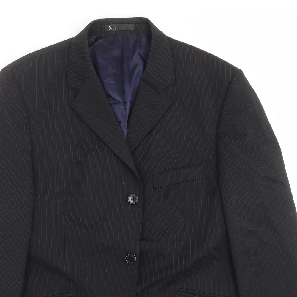 Mens UK Size 40 BHS Regular Black Suit Jacket