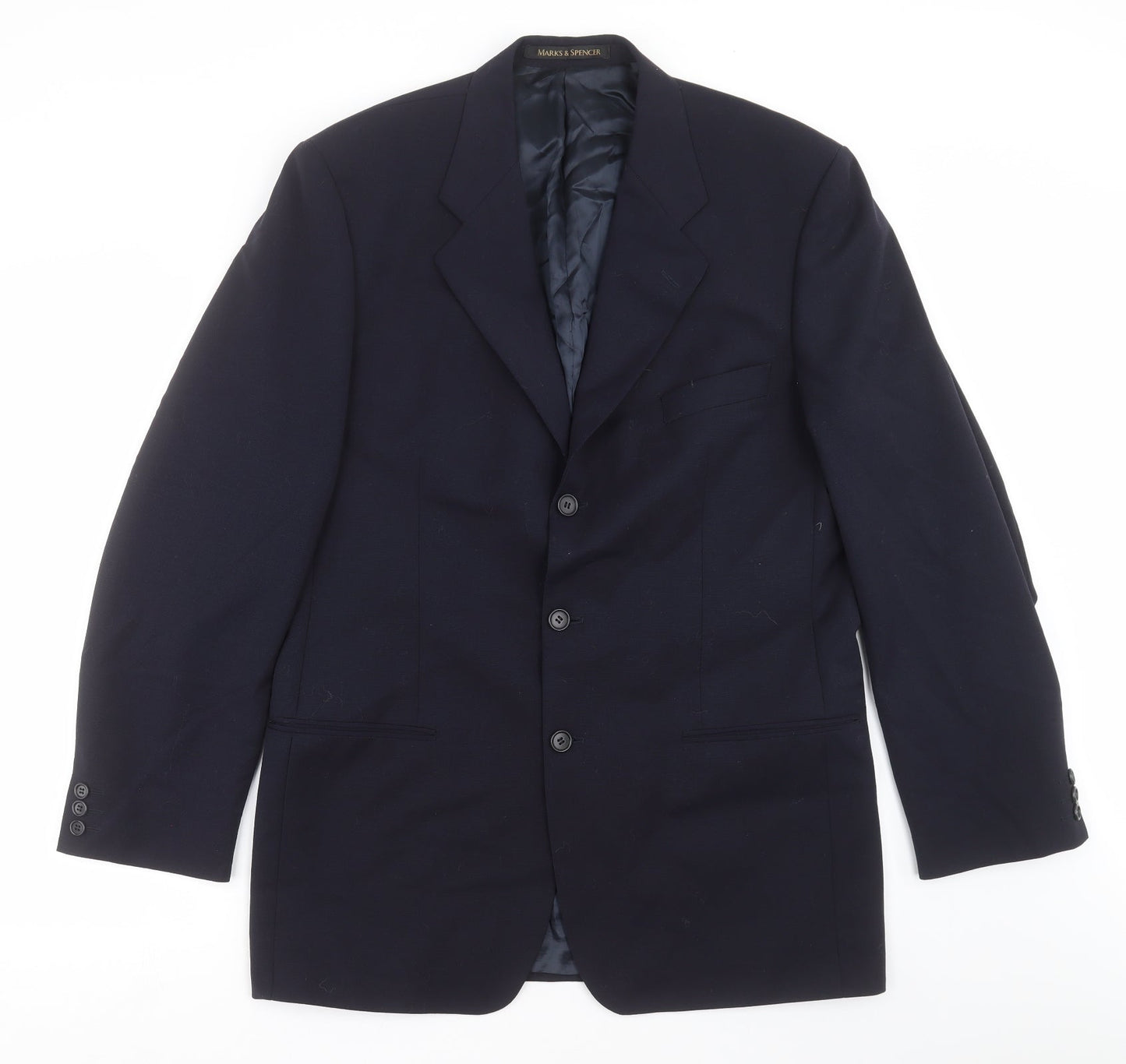 Mens UK Size 40 Marks and Spencer Regular Blue Suit Jacket