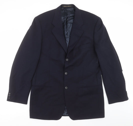 Mens UK Size 40 Marks and Spencer Regular Blue Suit Jacket