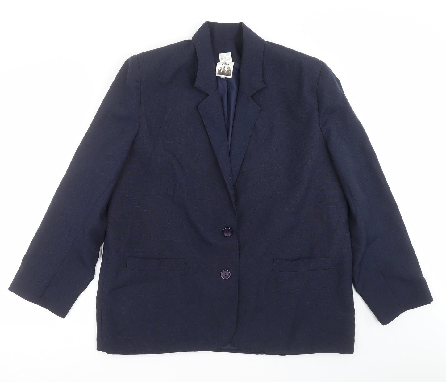 Citilites Womens Blue   Jacket Suit Jacket Size 18