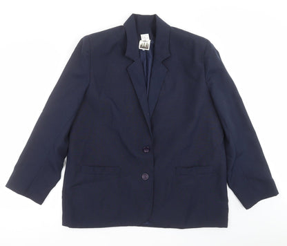 Citilites Womens Blue   Jacket Suit Jacket Size 18
