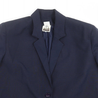 Citilites Womens Blue   Jacket Suit Jacket Size 18