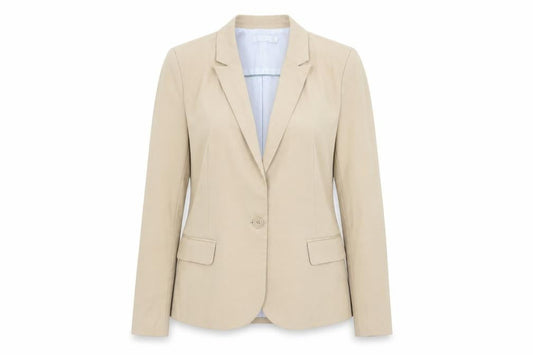 Womens UK Size L Stradivarius Regular Beige Suit Jacket