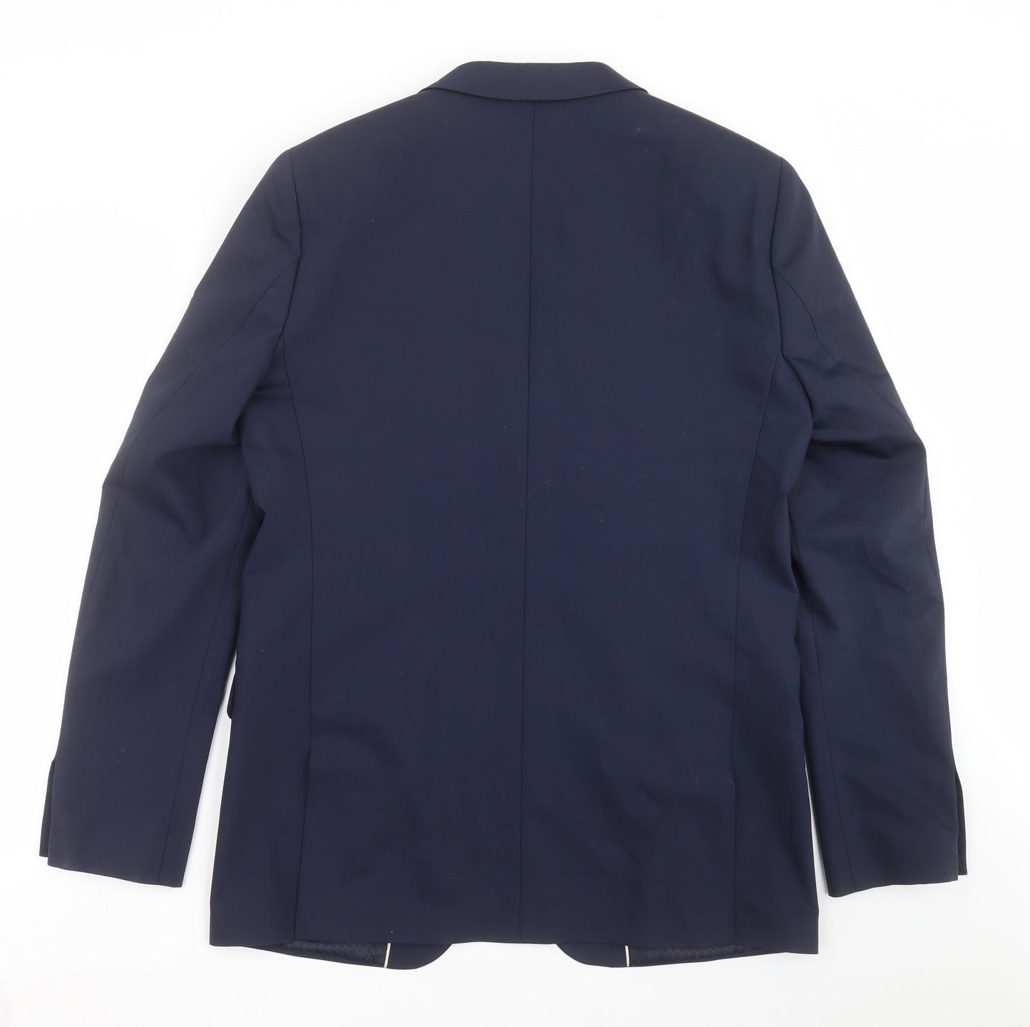 Mens UK Size 42 River Island Regular Blue Suit Jacket