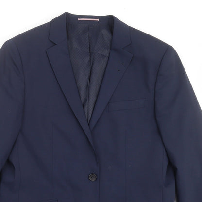 Mens UK Size 42 River Island Regular Blue Suit Jacket
