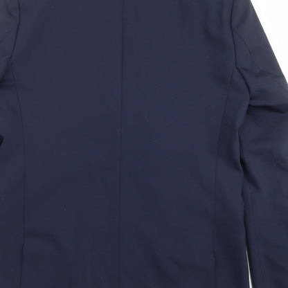 Mens UK Size 42 River Island Regular Blue Suit Jacket
