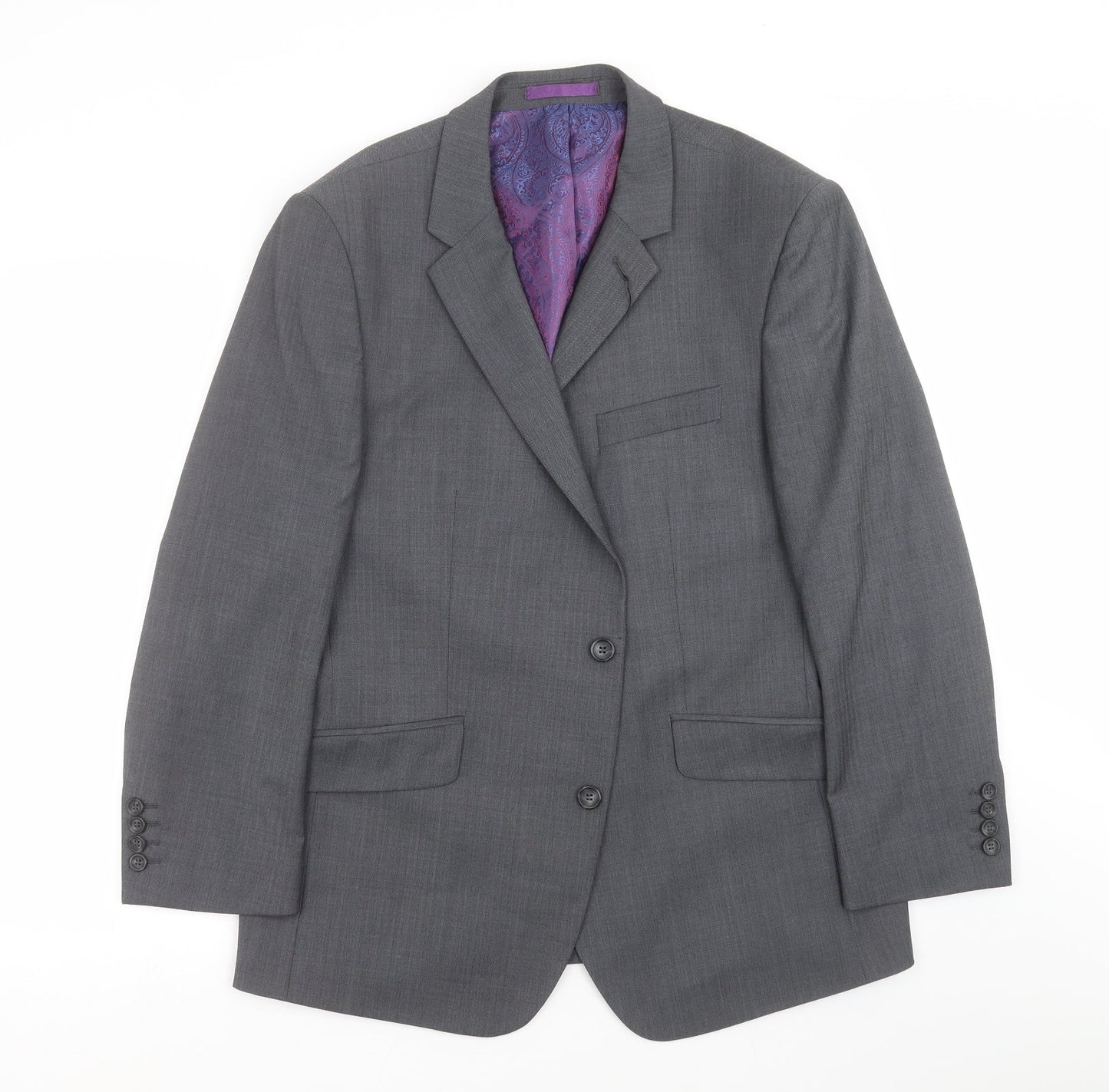 Mens UK Size 42 Preworn Regular Grey Suit Jacket