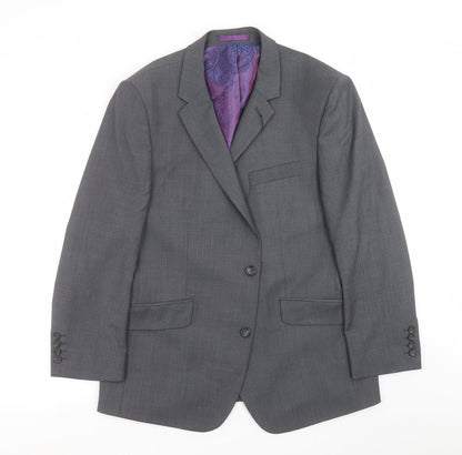Mens UK Size 42 Preworn Regular Grey Suit Jacket