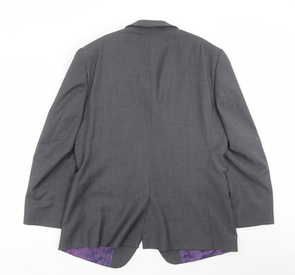 Mens UK Size 42 Preworn Regular Grey Suit Jacket