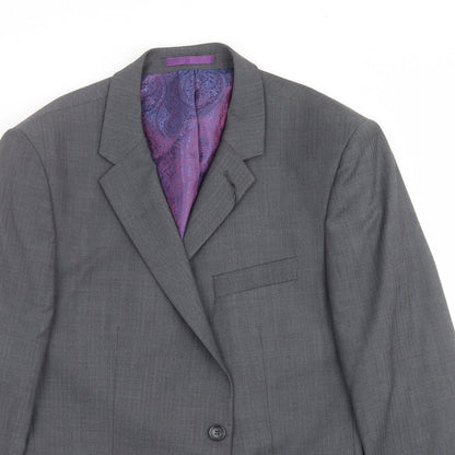 Mens UK Size 42 Preworn Regular Grey Suit Jacket