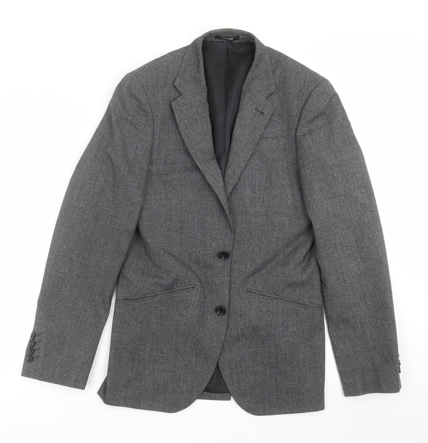 Mens UK Size 34 Cedar Wood State Regular Grey Suit Jacket