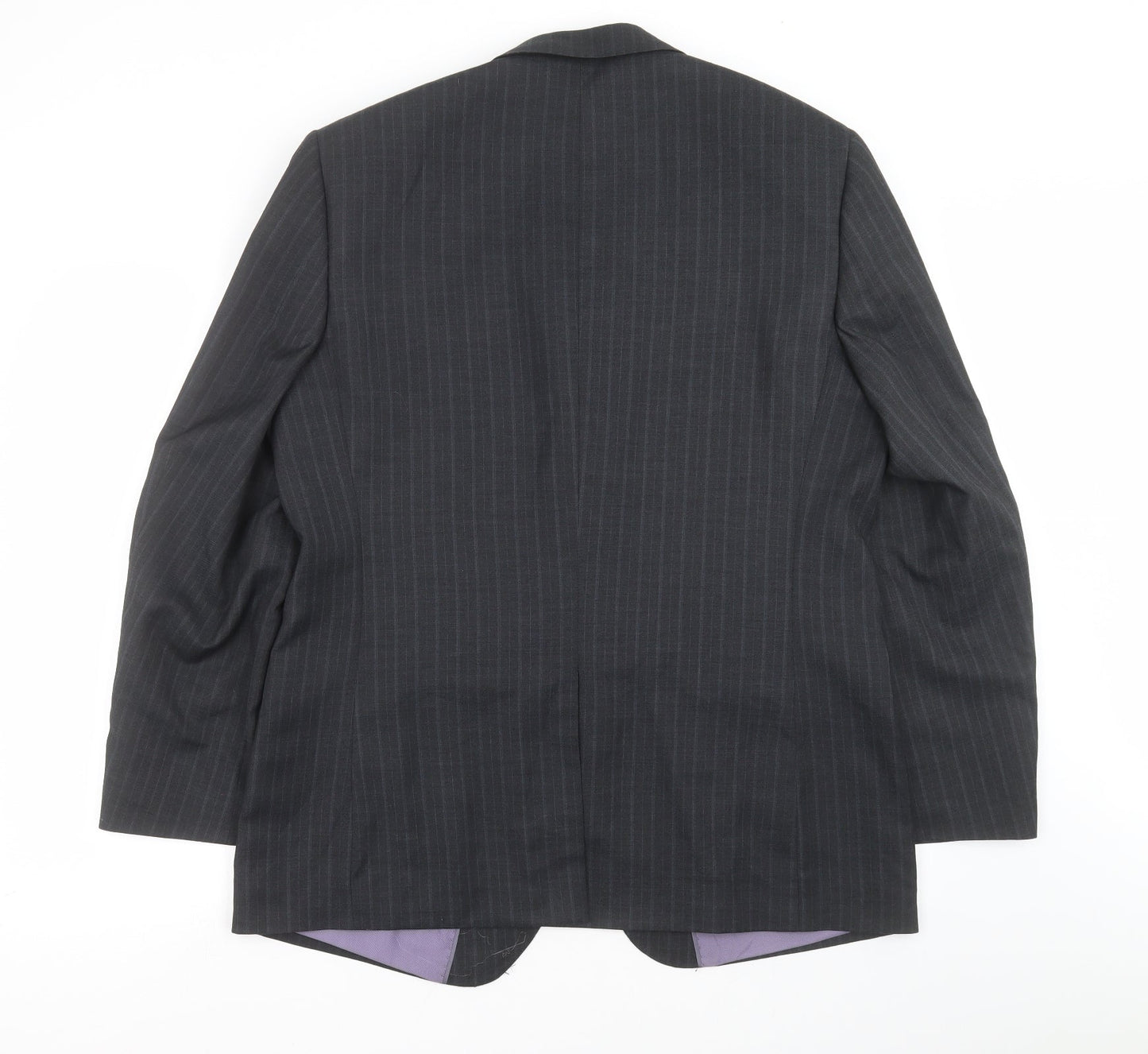 George Mens Grey Striped  Jacket Suit Jacket Size 42