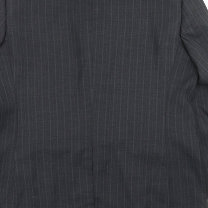 George Mens Grey Striped  Jacket Suit Jacket Size 42