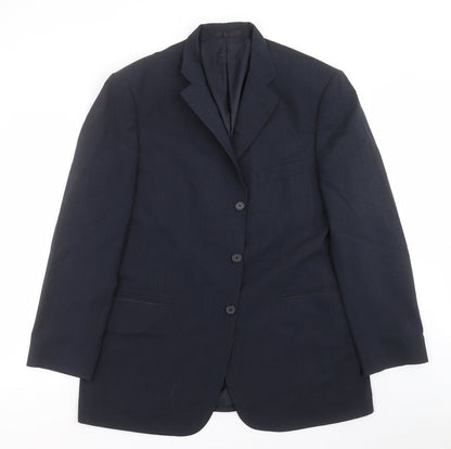 Mens UK Size 44 Impressions Regular Blue Suit Jacket