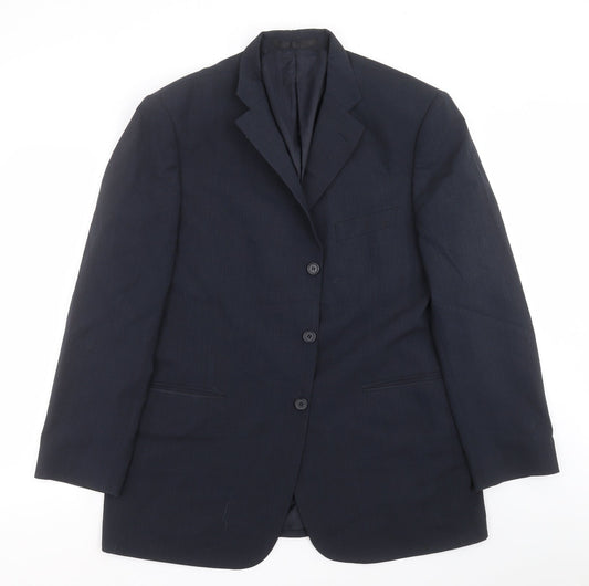 Mens UK Size 44 Impressions Regular Blue Suit Jacket