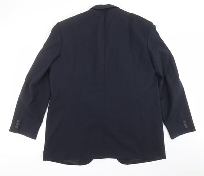 Mens UK Size 44 Impressions Regular Blue Suit Jacket