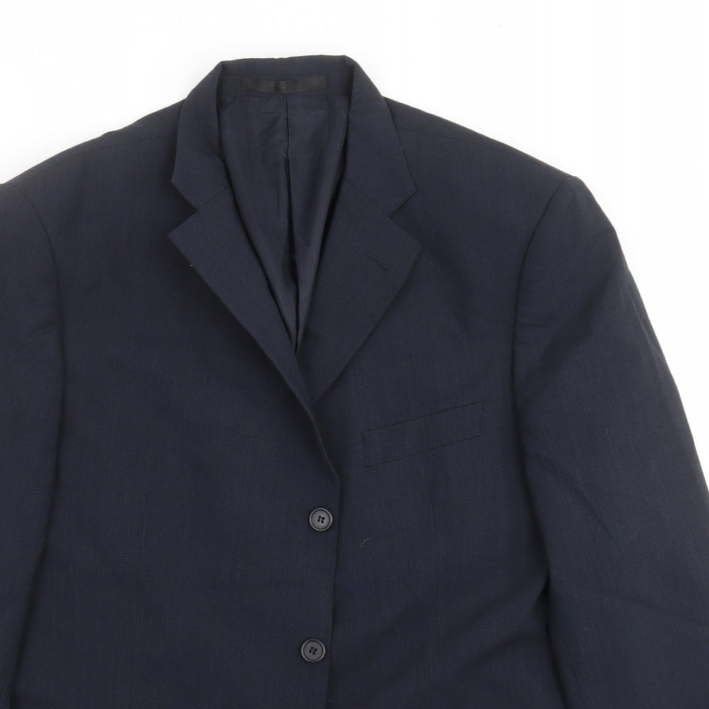 Mens UK Size 44 Impressions Regular Blue Suit Jacket