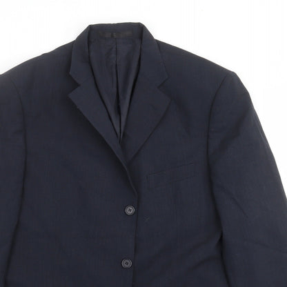 Mens UK Size 44 Impressions Regular Blue Suit Jacket