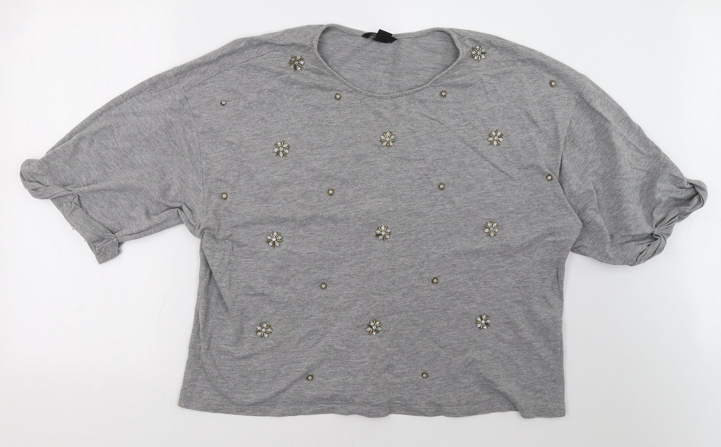 H&M Womens Grey   Pullover Sweatshirt Size L