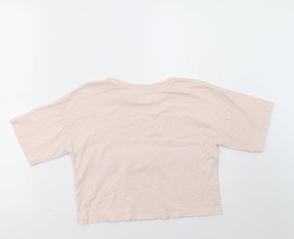 River Island Girls Pink   Cropped T-Shirt Size 9-10 Years
