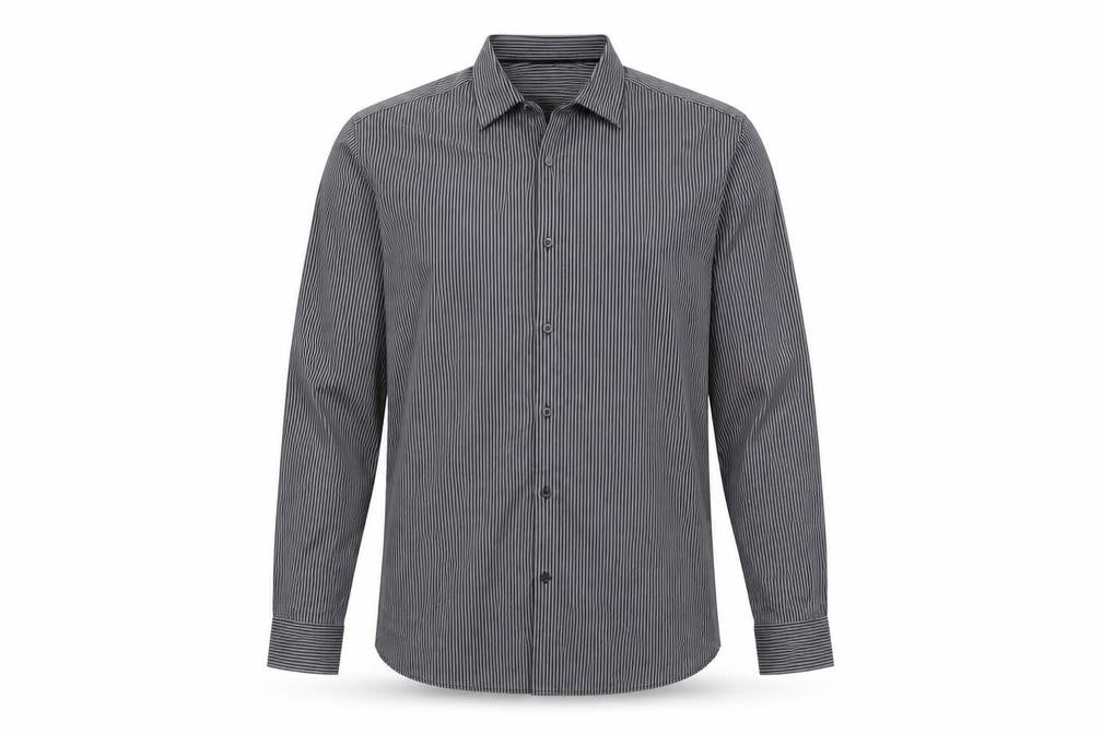 Mens UK Size 16.5 gibson Black  Button-Up Long Sleeve Casual Shirt