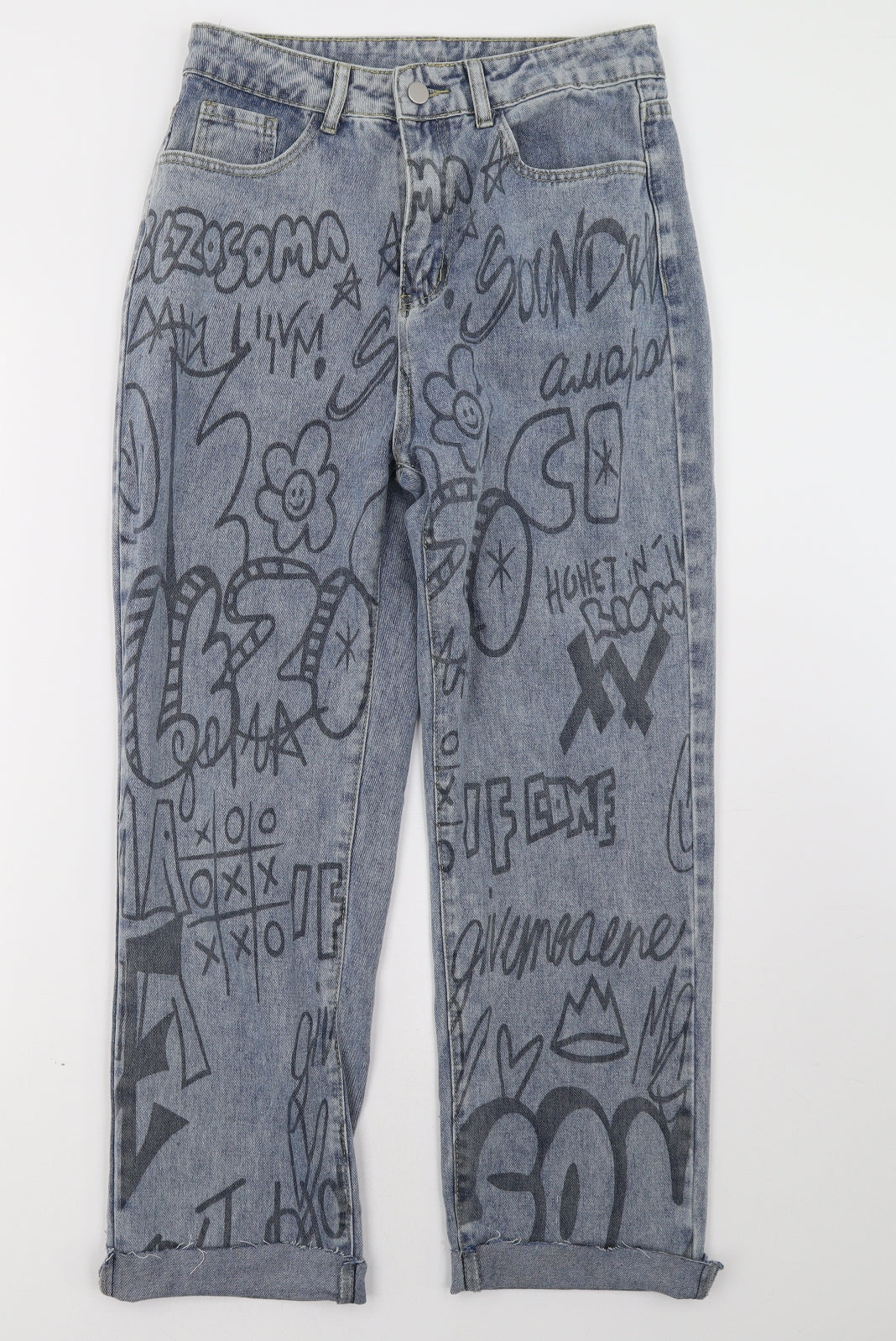 SheIn Womens Blue  Denim Mom Jeans Size S L30 in