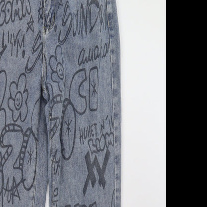 SheIn Womens Blue  Denim Mom Jeans Size S L30 in