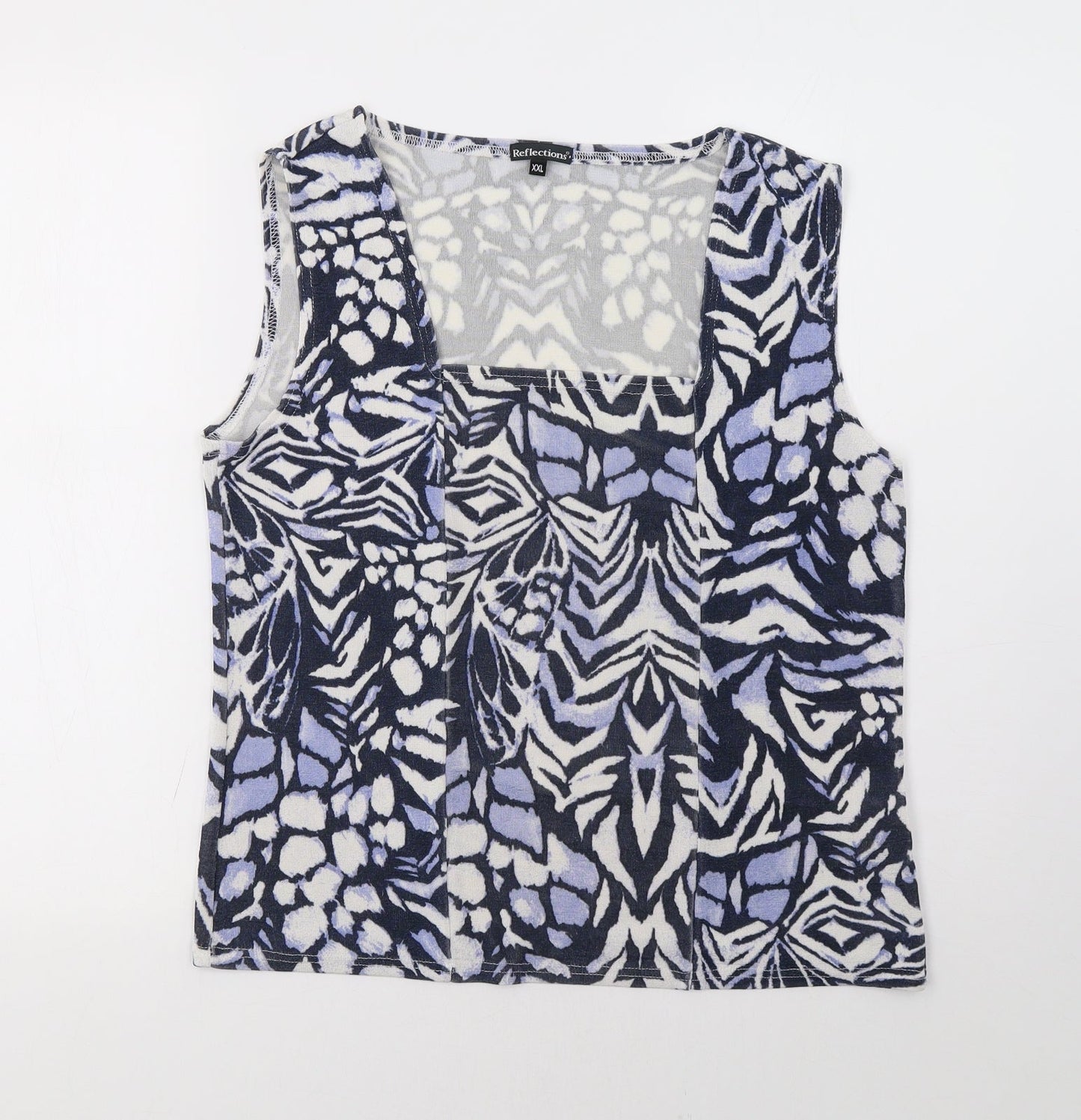Womens UK Size 2XL Reflections Blue Basic Tank