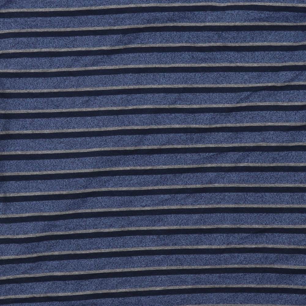 F&F Mens Blue Striped  Pullover Sweatshirt Size L