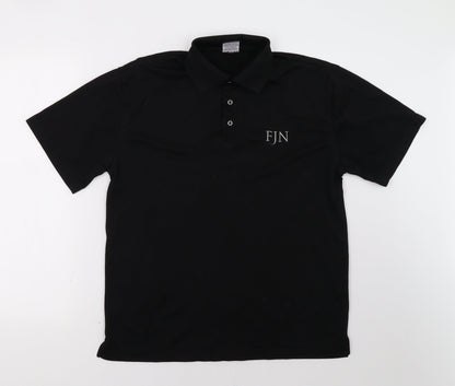 Uneek Mens Black    Polo Size L