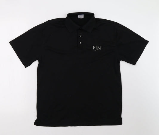 Uneek Mens Black    Polo Size L