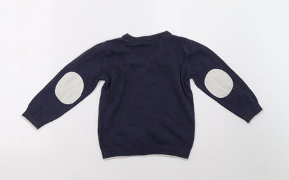 Mothercare Girls Blue   Cardigan Jumper Size 3-4 Years