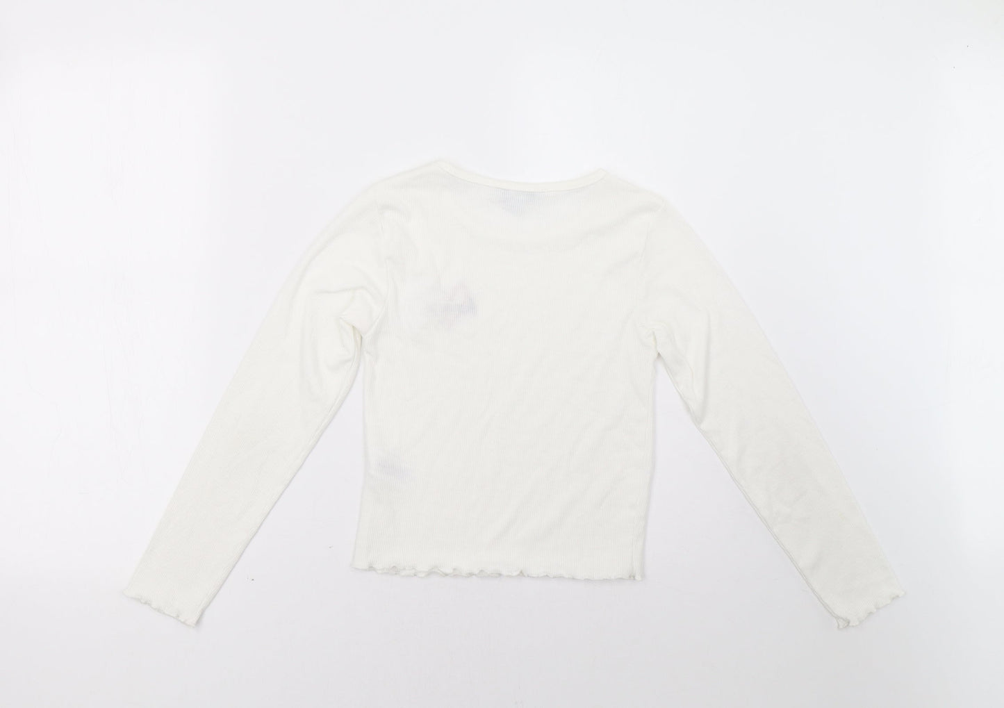 Primark Girls White   Pullover Sweatshirt Size 11 Years