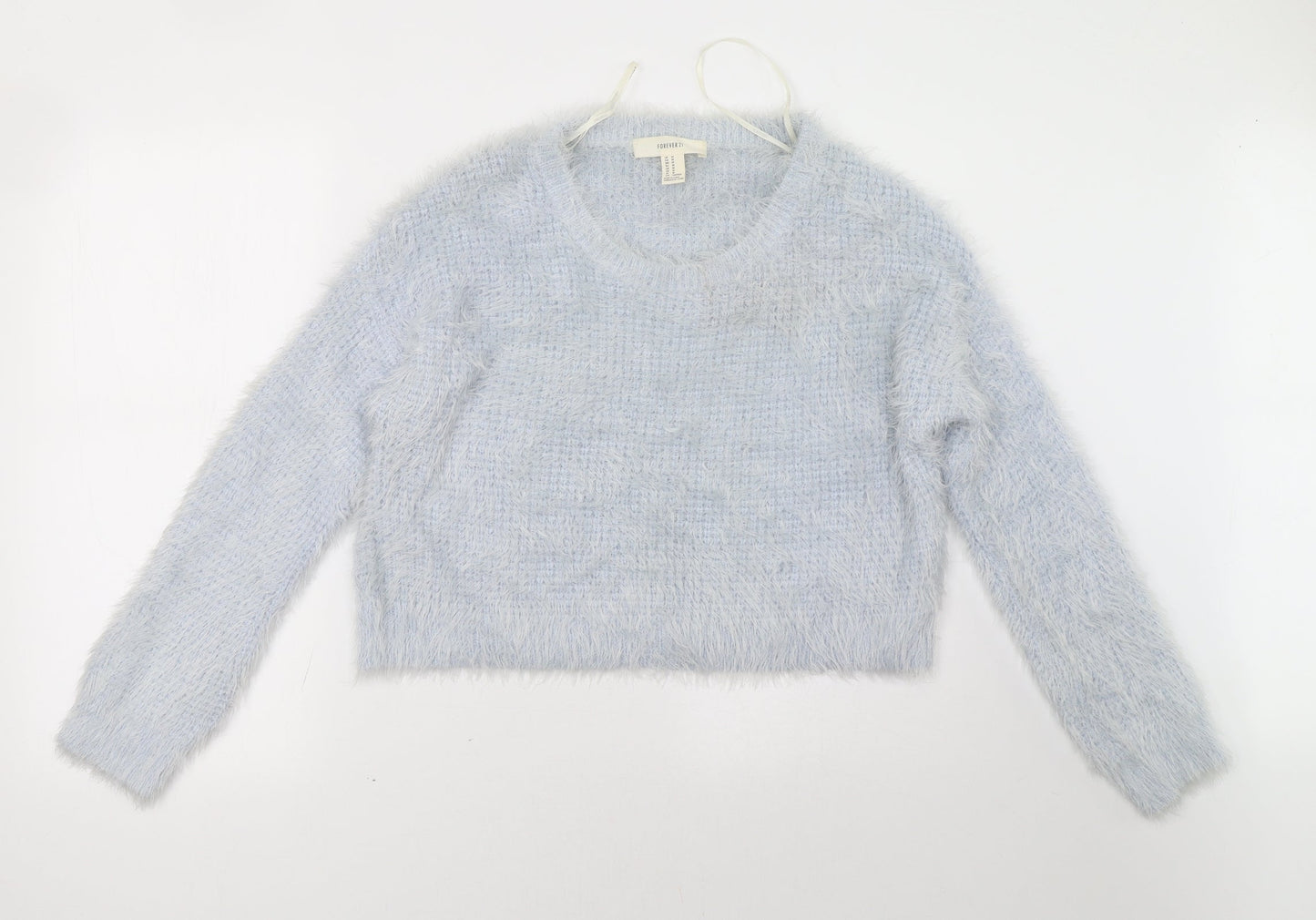 Womens UK Size M FOREVER 21 Blue Pullover Sweatshirt