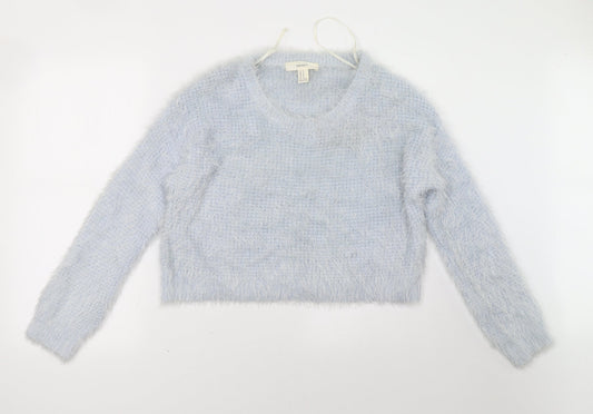 Womens UK Size M FOREVER 21 Blue Pullover Sweatshirt