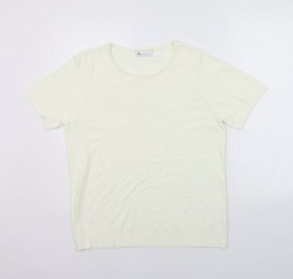 BHS Womens White   Pullover Jumper Size 16